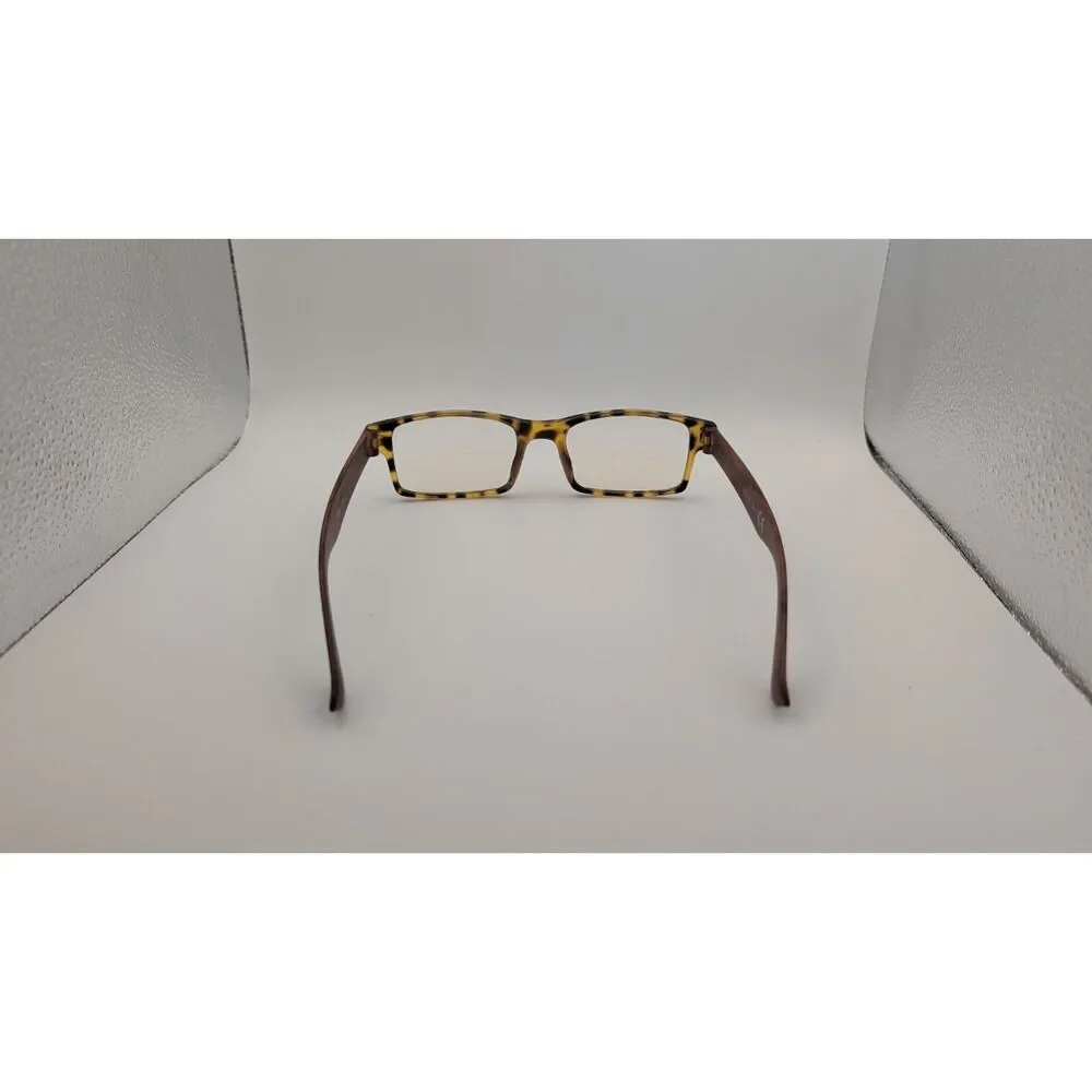Yellow Tortoise Eyeglass Frames with Wood Handles 52 18 138